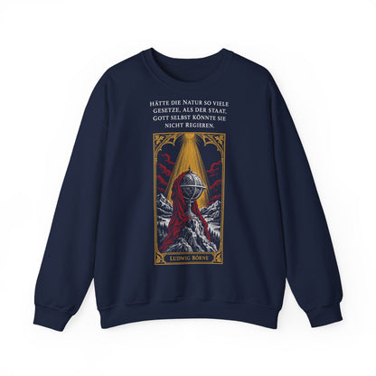 Unisex Sweatshirt mit Zitat - Börne - Hätte die Natur so viele – front