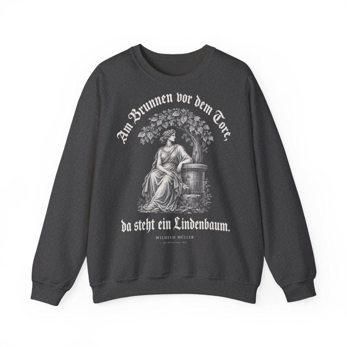 Unisex Sweatshirt mit Zitat - Müller - Am Brunnen vor dem Tore Gravur – front