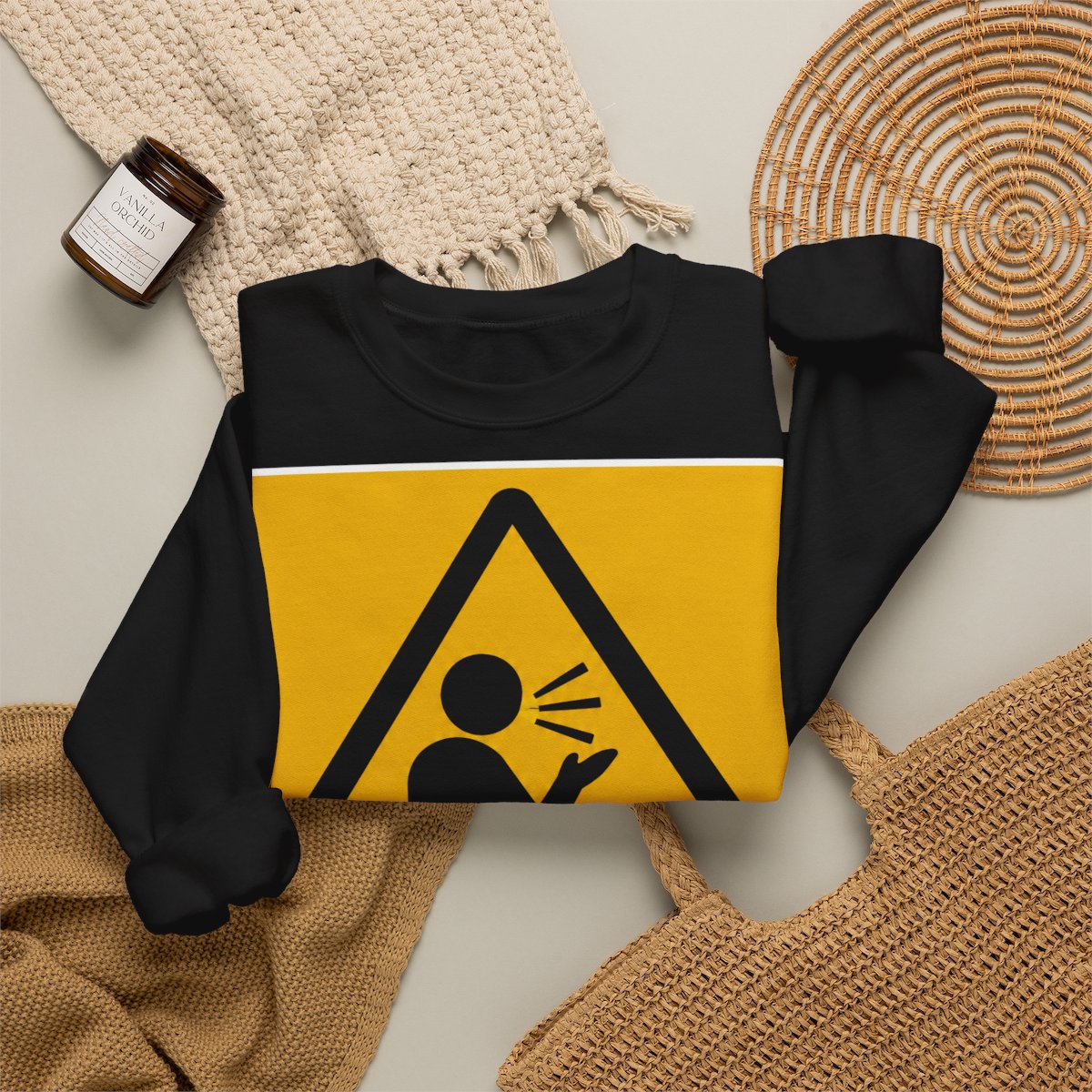 Unisex Sweatshirt mit Zitat - Platen-Hallermünde - Nur stets zu sprechen – folded-2