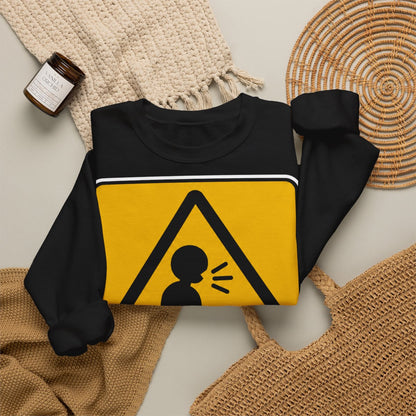 Unisex Sweatshirt mit Zitat - Goethe - Sobald man spricht – folded-2