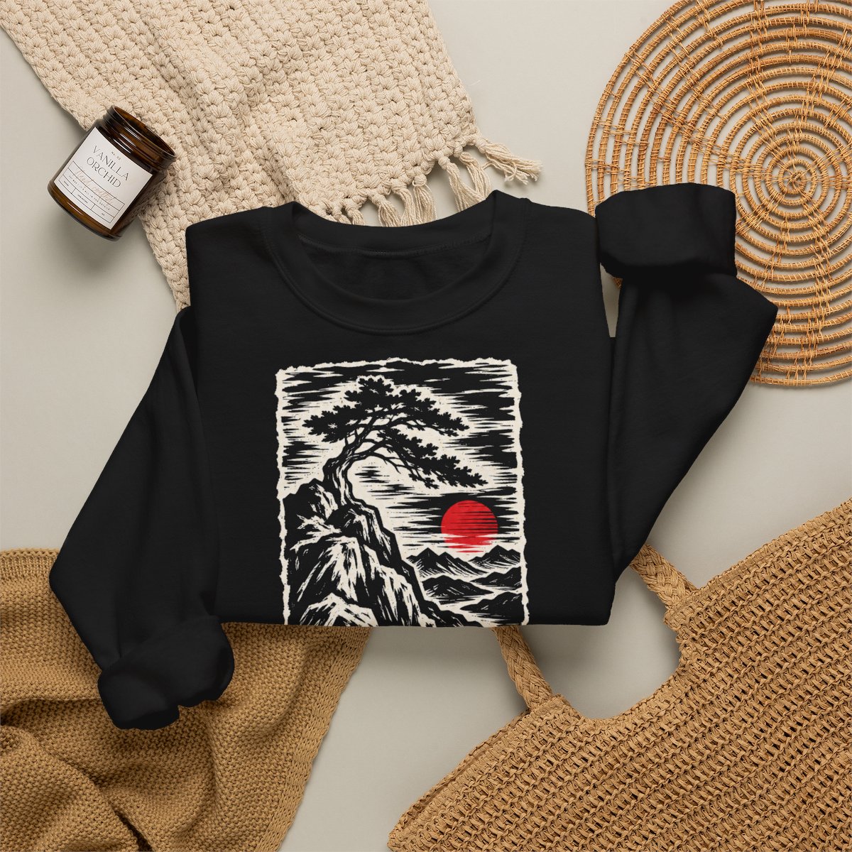 Unisex Sweatshirt mit Zitat - Schiller - Der Mann muss hinaus – folded-2