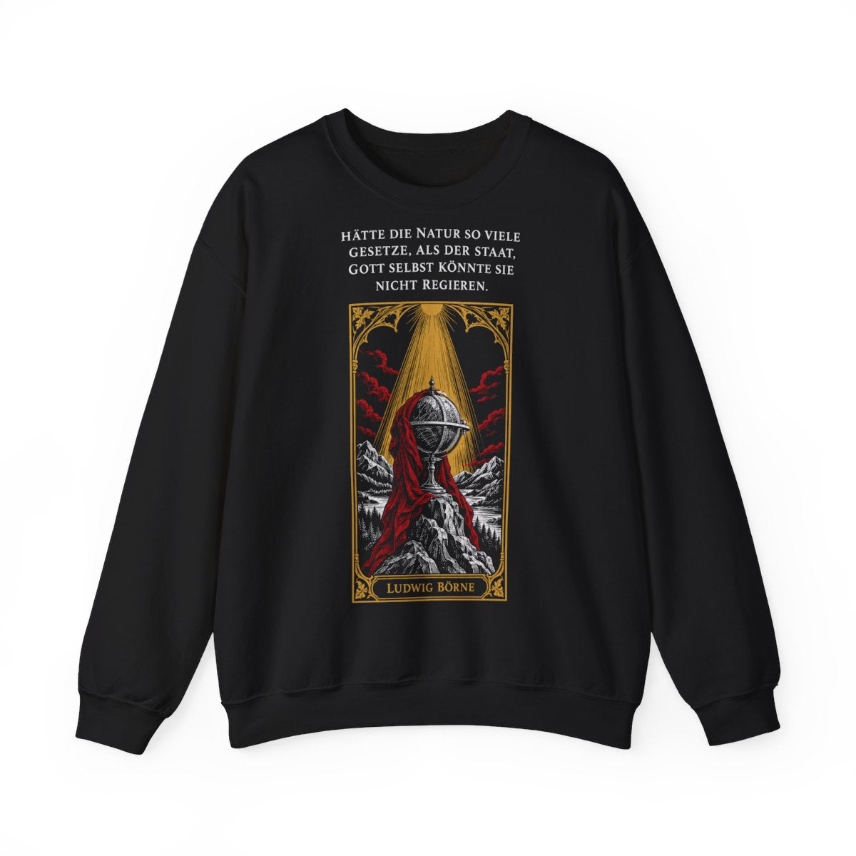 Unisex Sweatshirt mit Zitat - Börne - Hätte die Natur so viele – front