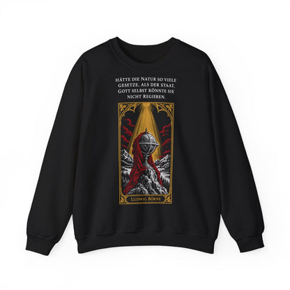 Unisex Sweatshirt mit Zitat - Börne - Hätte die Natur so viele – front