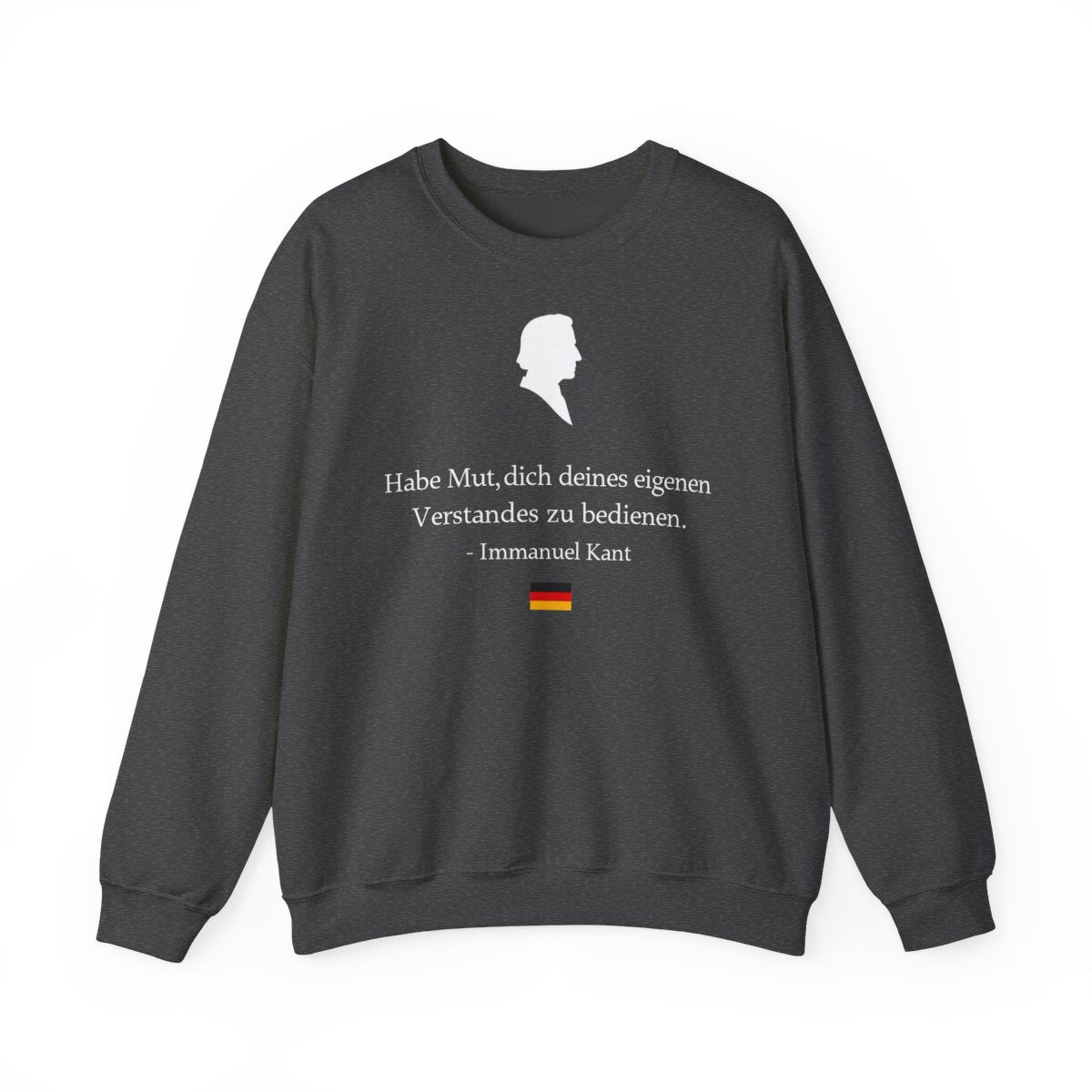 Unisex Sweatshirt mit Zitat - Kant - Habe Mut Silhouette – front