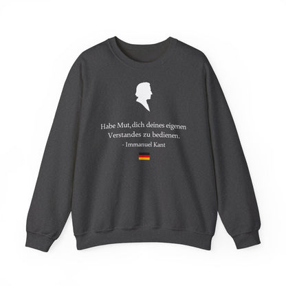 Unisex Sweatshirt mit Zitat - Kant - Habe Mut Silhouette – front