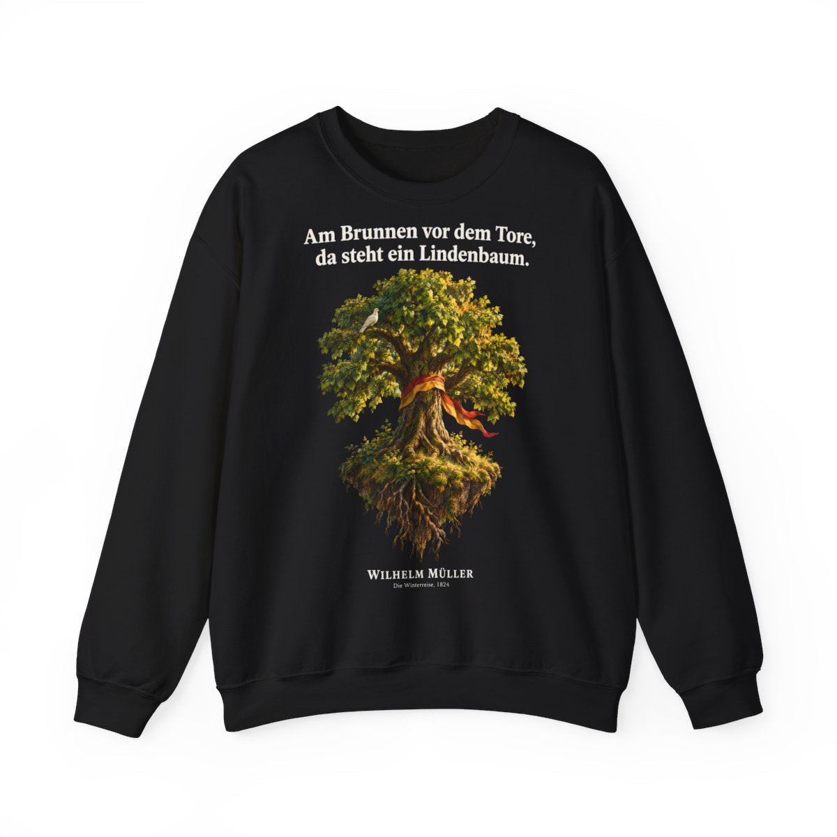 Unisex Sweatshirt mit Zitat - Müller - Am Brunnen vor dem Tore – front