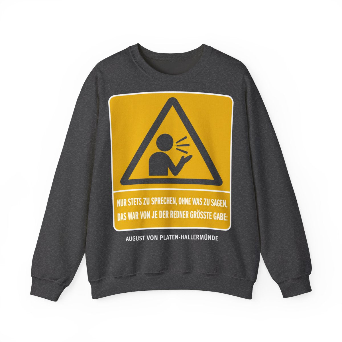 Unisex Sweatshirt mit Zitat - Platen-Hallermünde - Nur stets zu sprechen – front