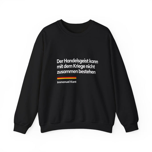 Unisex Sweatshirt mit Zitat - Kant - Der Handelsgeist – front
