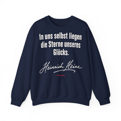 Unisex Sweatshirt mit Zitat - Heine - In uns selbst liegen Signatur – front