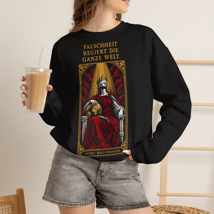 Unisex Sweatshirt mit Zitat - Rollenhagen - Falschheit regiert die ganze Welt – lifestyle-2