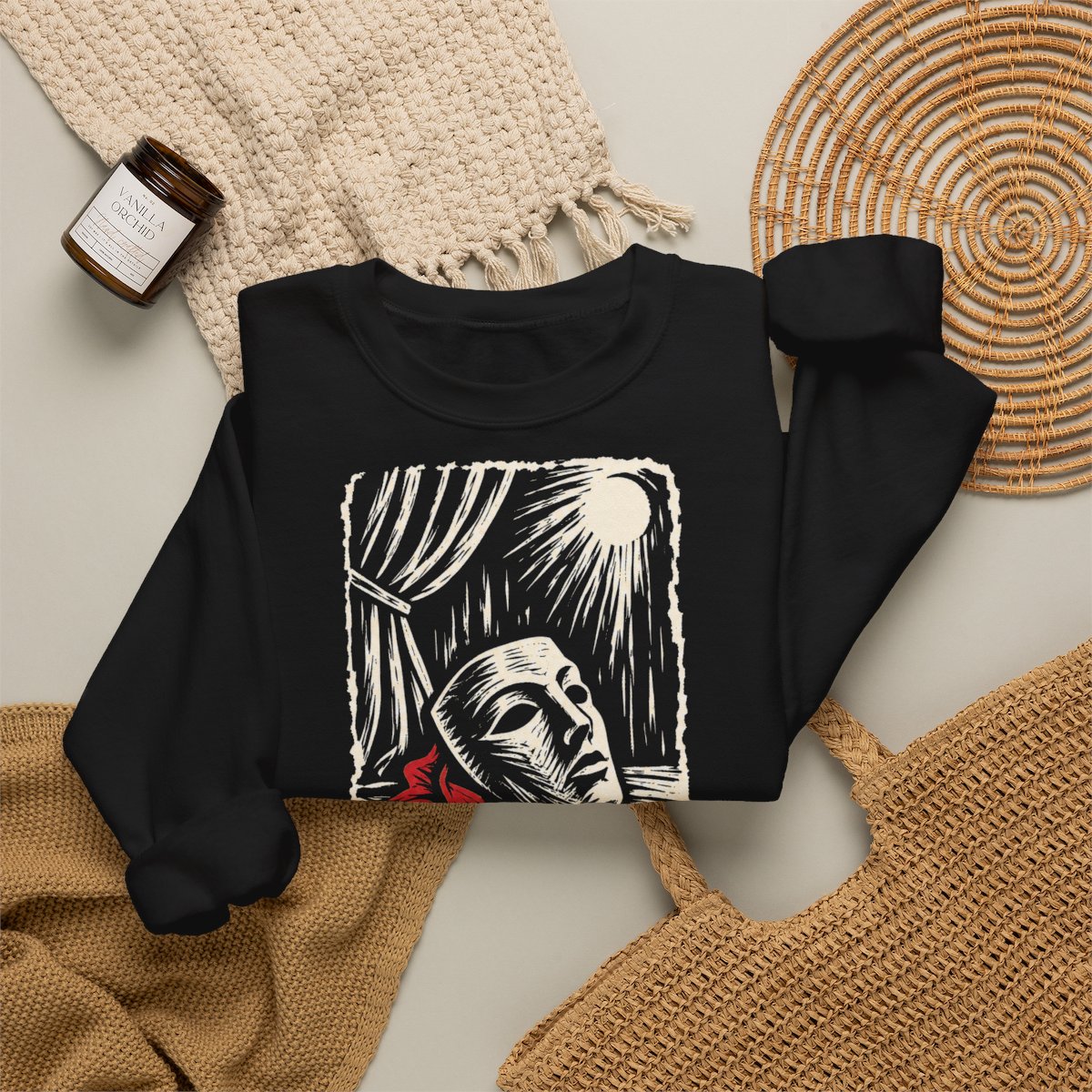 Unisex Sweatshirt mit Zitat - Schiller - Der Schein regiert die Welt – folded-2