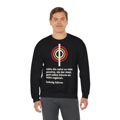 Unisex Sweatshirt mit Zitat - Börne - Hätte die Natur so viele Bauhaus – person-3