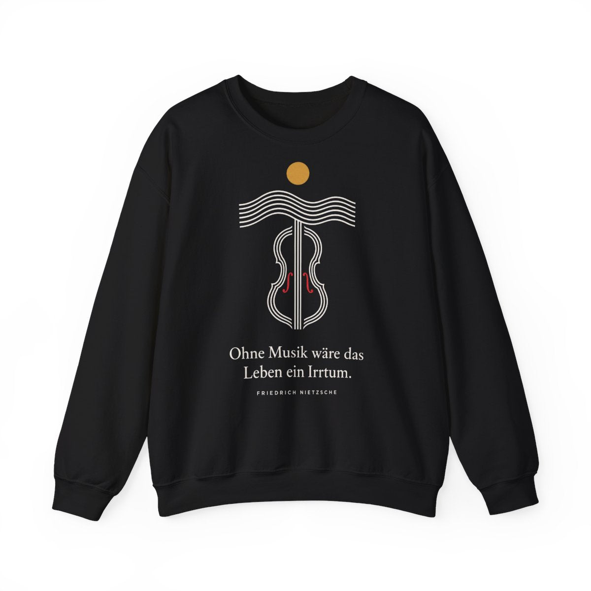 Unisex Sweatshirt mit Zitat - Nietzsche - Ohne Musik – front