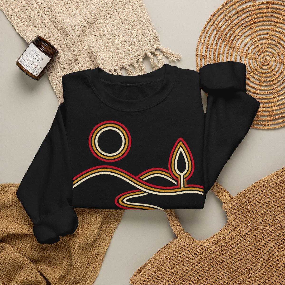 Unisex Sweatshirt mit Zitat - Bierbaum - Humor ist, wenn man trotzdem lacht – folded-2