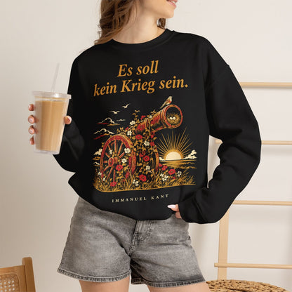 Unisex Sweatshirt mit Zitat - Kant - Es soll kein Krieg sein – lifestyle-2