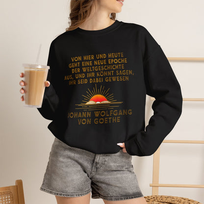 Unisex Sweatshirt mit Zitat - Goethe - Neue Epoche der Weltgeschichte – lifestyle-2