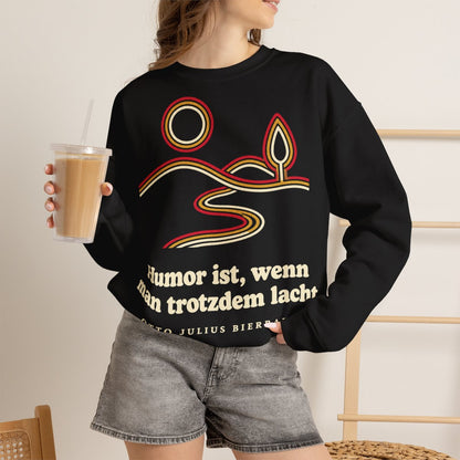 Unisex Sweatshirt mit Zitat - Bierbaum - Humor ist, wenn man trotzdem lacht – lifestyle-2