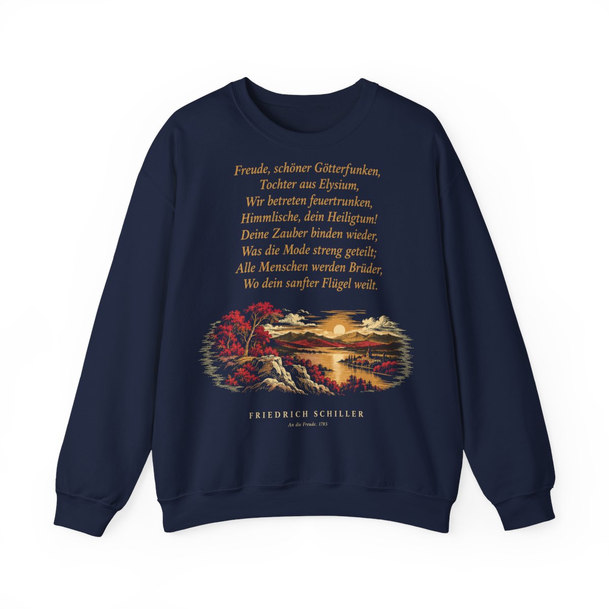 Unisex Sweatshirt mit Zitat - Schiller - Freude, schöner Götterfunken – front