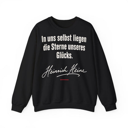 Unisex Sweatshirt mit Zitat - Heine - In uns selbst liegen Signatur – front
