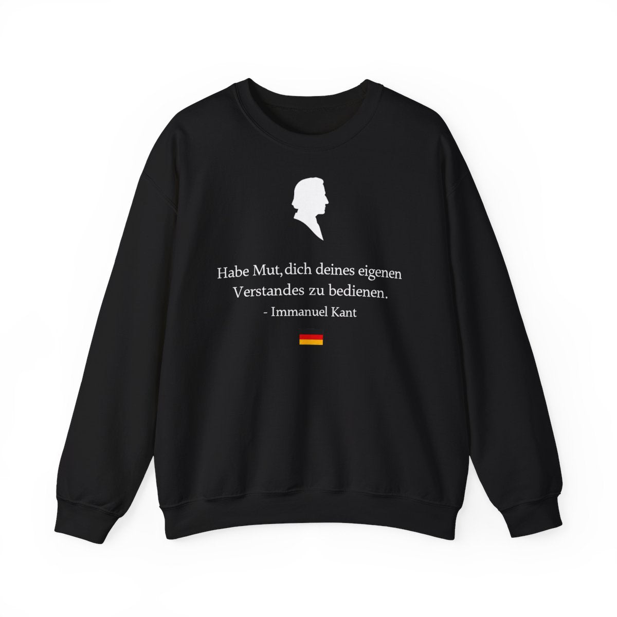 Unisex Sweatshirt mit Zitat - Kant - Habe Mut Silhouette – front