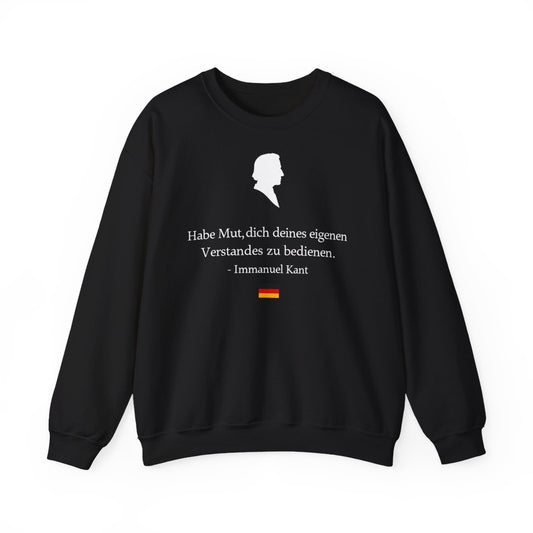 Unisex Sweatshirt mit Zitat - Kant - Habe Mut Silhouette – front