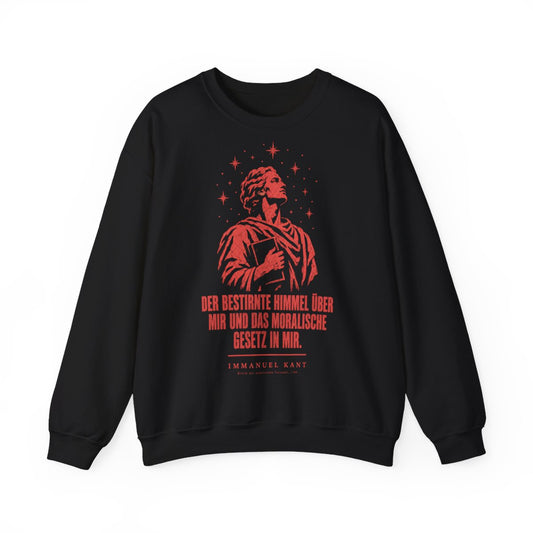 Unisex Sweatshirt mit Zitat - Kant - Der bestirnte Himmel über mir Vintage – front