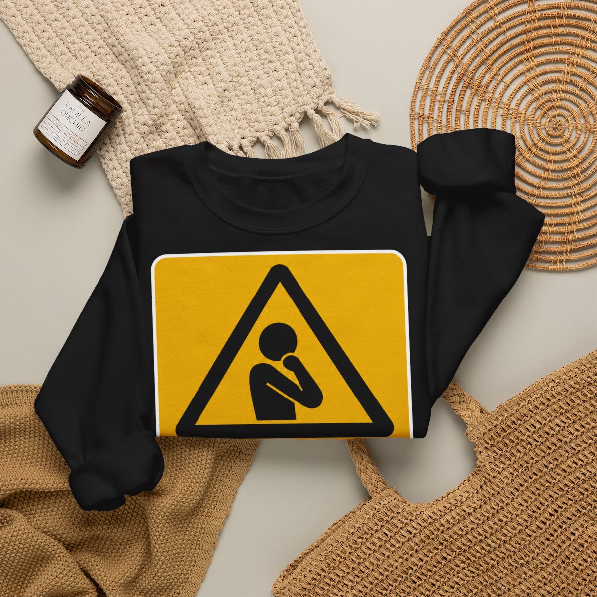 Unisex Sweatshirt mit Zitat - Kell - Die Gründe der Regierung kenne – folded-2