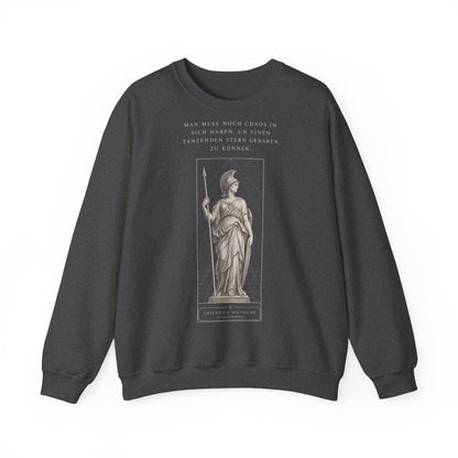 Unisex Sweatshirt mit Zitat - Nietzsche - Man muss noch Chaos – front