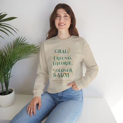 Unisex Sweatshirt mit Zitat - Goethe - Goldner Baum – lifestyle