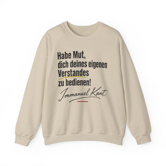 Unisex Sweatshirt mit Zitat - Kant - Habe Mut Signatur – front