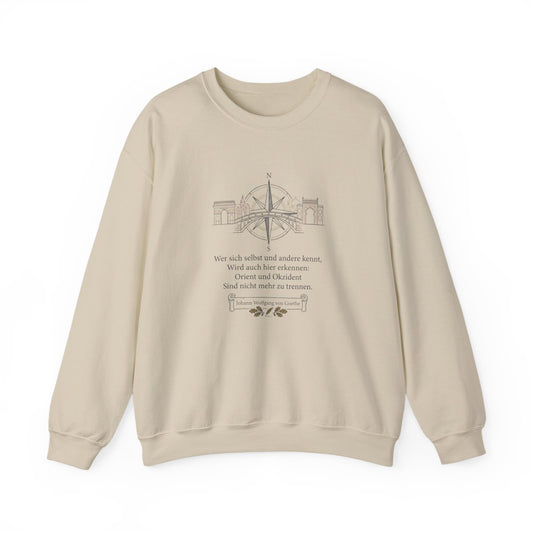 Unisex Sweatshirt mit Zitat - Goethe - Orient und Okzident – front