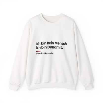 Unisex Sweatshirt mit Zitat - Nietzsche - Ich bin Dynamit – front