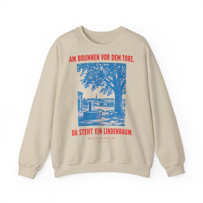 Unisex Sweatshirt mit Zitat - Müller - Am Brunnen vor dem Tore Plakat – front