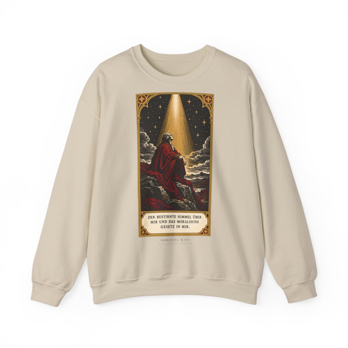Unisex Sweatshirt mit Zitat - Kant - Der bestirnte Himmel über mir – front