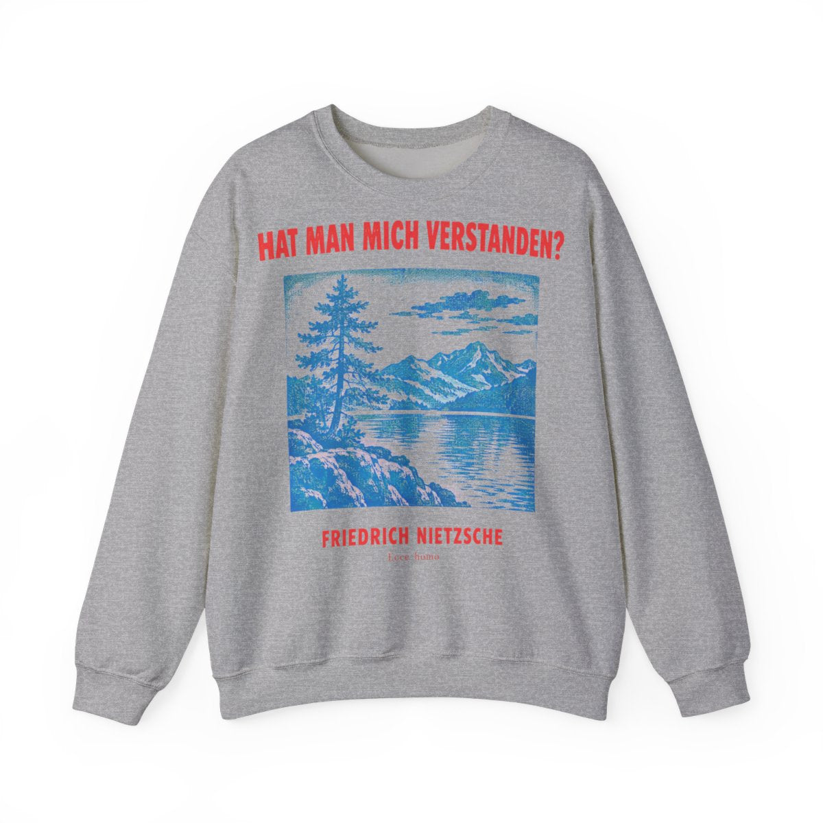 Unisex Sweatshirt mit Zitat - Nietzsche - Hat man mich verstanden Plakat – front