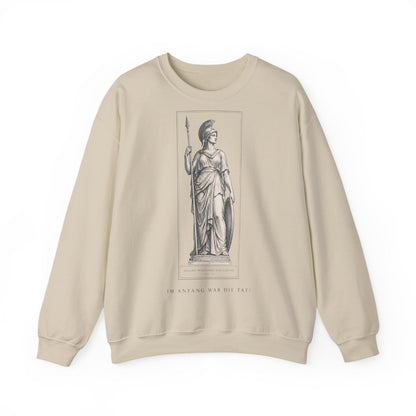 Unisex Sweatshirt mit Zitat - Goethe - Im Anfang war die Tat – front