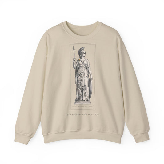 Unisex Sweatshirt mit Zitat - Goethe - Im Anfang war die Tat – front