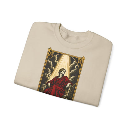 Unisex Sweatshirt mit Zitat - Börne - Das Geheimnis jeder Macht besteht – folded