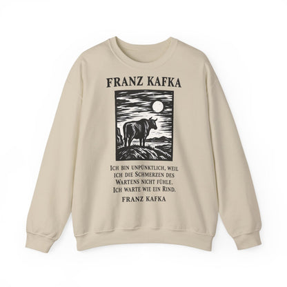 Unisex Sweatshirt mit Zitat - Kafka - Ich bin unpünktlich – front