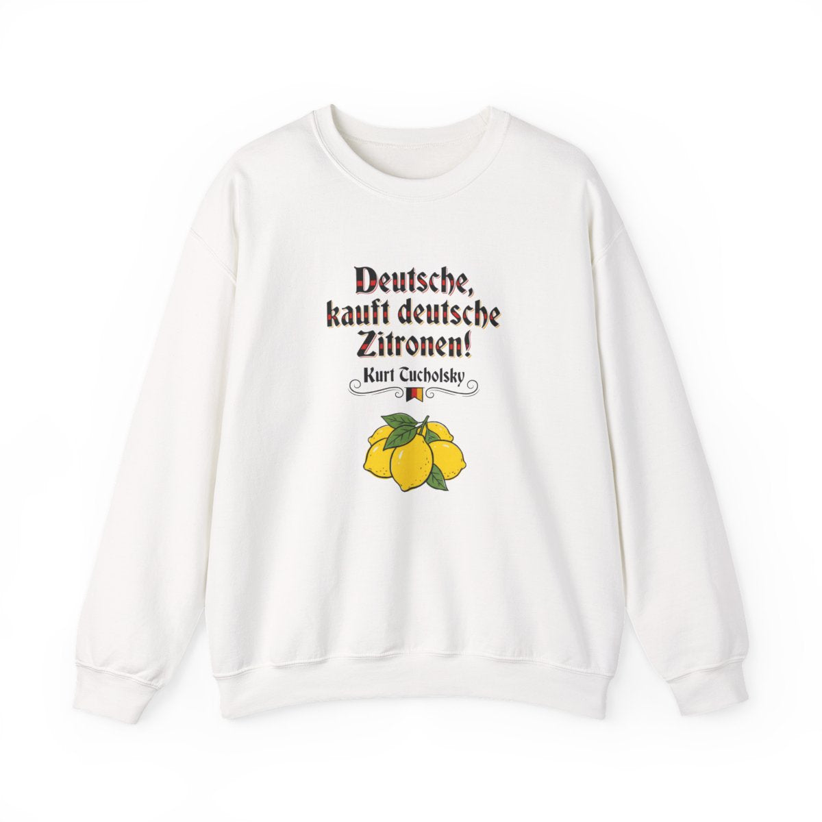 Unisex Sweatshirt mit Zitat - Tucholsky - Deutsche Zitronen – front
