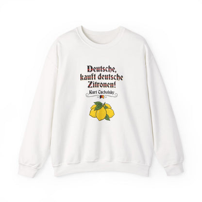 Unisex Sweatshirt mit Zitat - Tucholsky - Deutsche Zitronen – front