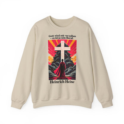Unisex Sweatshirt mit Zitat - Heine - Gott wird mir verzeihen – front