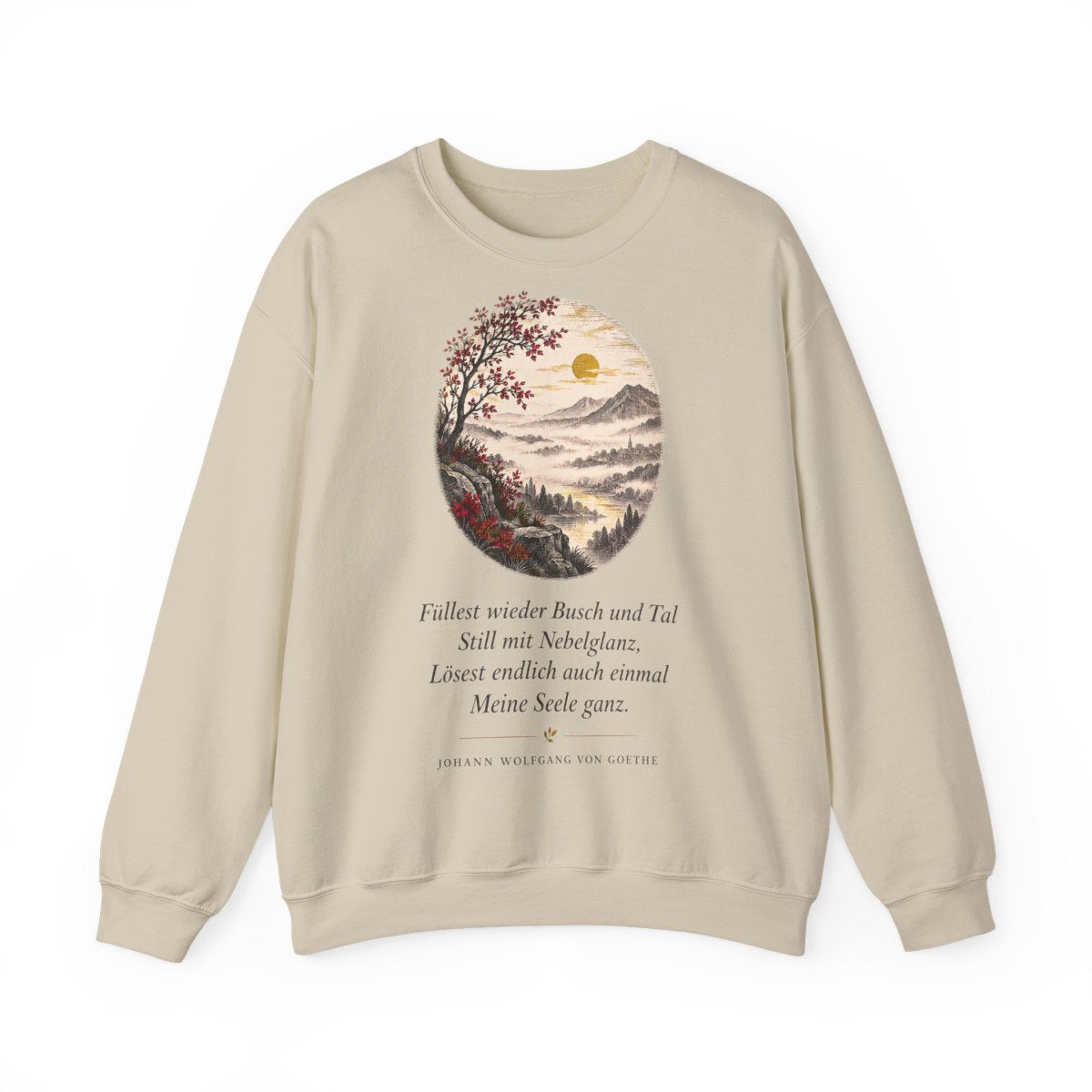 Unisex Sweatshirt mit Zitat - Goethe - Füllest wieder Busch und Tal – front