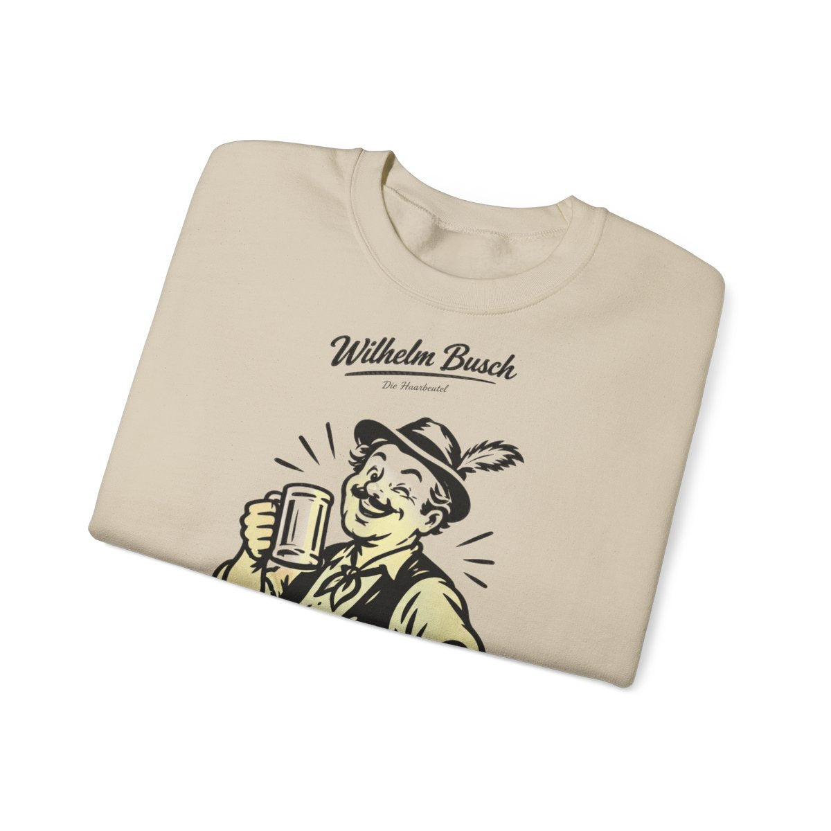 Unisex Sweatshirt mit Zitat - Busch - So geht es mit Tabak und Rum – folded