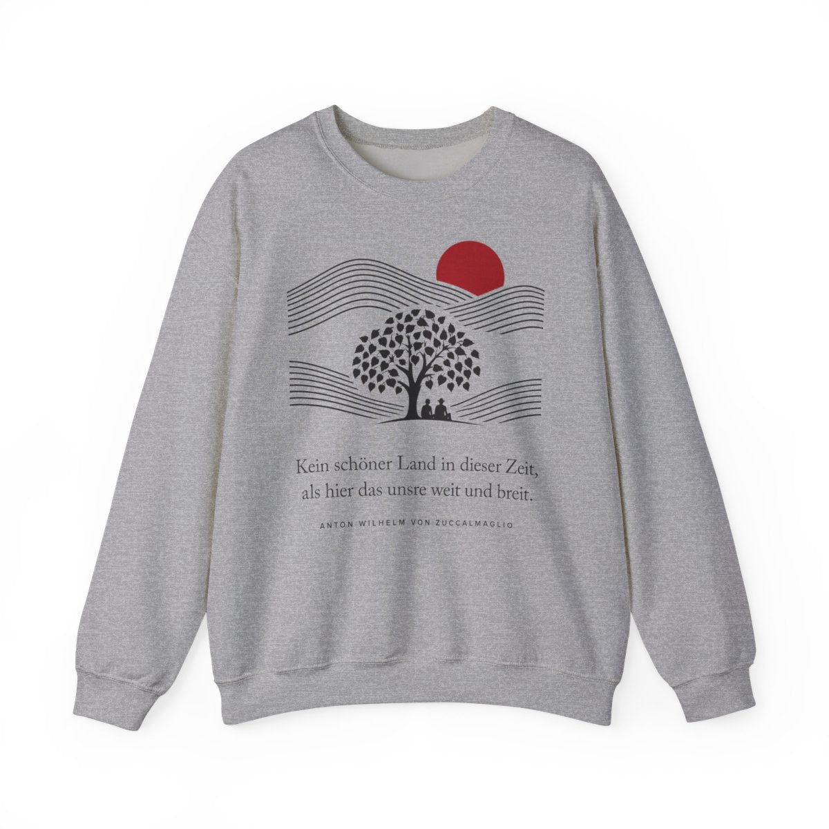 Unisex Sweatshirt mit Zitat - Zuccalmaglio - Kein schöner Land – front