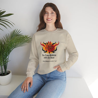 Unisex Sweatshirt mit Zitat - Goethe - Das Ewig-Weibliche – lifestyle