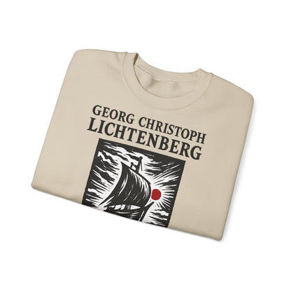 Unisex Sweatshirt mit Zitat - Lichtenberg - Der Amerikaner – folded