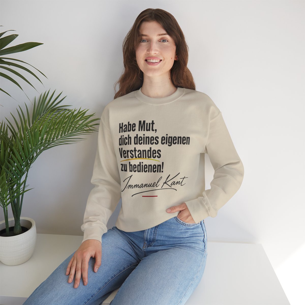 Unisex Sweatshirt mit Zitat - Kant - Habe Mut Signatur – lifestyle