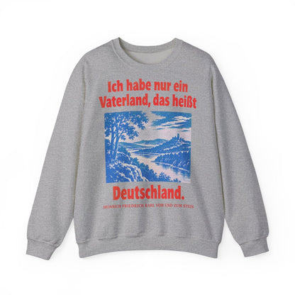 Unisex Sweatshirt mit Zitat - Stein - Ich habe nur ein Vaterland – front