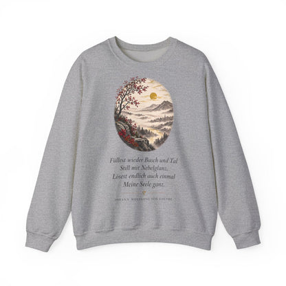 Unisex Sweatshirt mit Zitat - Goethe - Füllest wieder Busch und Tal – front